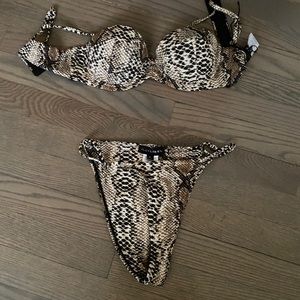 JLUXLABEL Snakeskin Print Tabitha Bikini